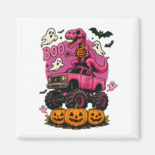 Imán Skeleton Dinosaur T Rex Riding Monster Breas (Frente)