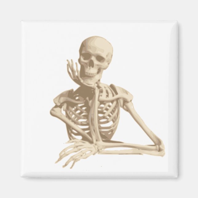 Imán Skeleton feliz (Frente)