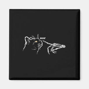 Imán Skeleton Gato Negro Mano Boop Halloween Mascotas M