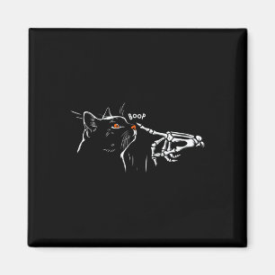Imán Skeleton Gato Negro Mano Boop Halloween Mascotas M
