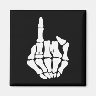 Imán Skeleton Groom Boda se acaba de casar espumoso gót