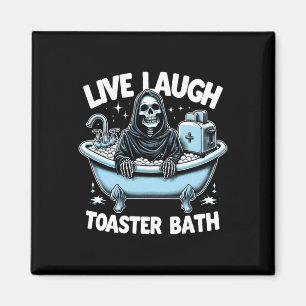 Imán Skeleton Halloween Lauder en vivo Diseño de baños