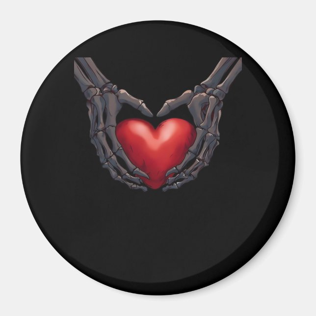 Imán Skeleton Hand Heart (Frente)