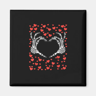 Imán Skeleton Hand Heart Día de San Valentín Funny Clas