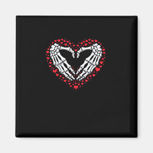 Imán Skeleton Hand Heart Día de San Valentín Funny Coup