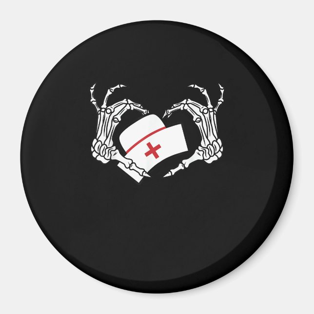 Imán Skeleton Hand Heart Lazy Diy Halloween Costume Nur (Frente)