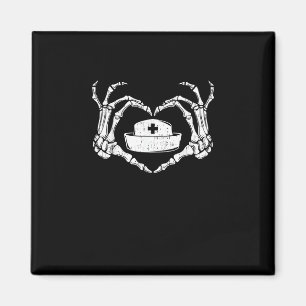 Imán Skeleton Hand Heart Lazy Halloween Disstume Funny 