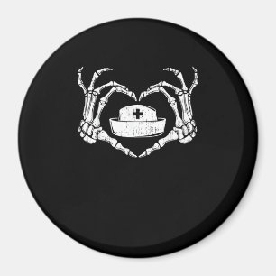 Imán Skeleton Hand Heart Lazy Halloween Disstume Funny