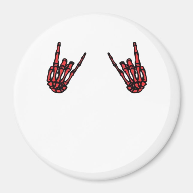 Imán Skeleton Hand Heart Roll & Red Classic (Frente)