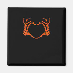 Imán Skeleton Hand Heart Rótulo Disstume Halloween Dise