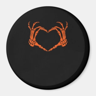 Imán Skeleton Hand Heart Rótulo Disstume Halloween Dise