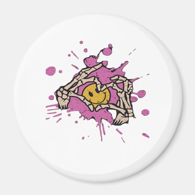 Imán Skeleton Hand Heart Show Classic (Frente)