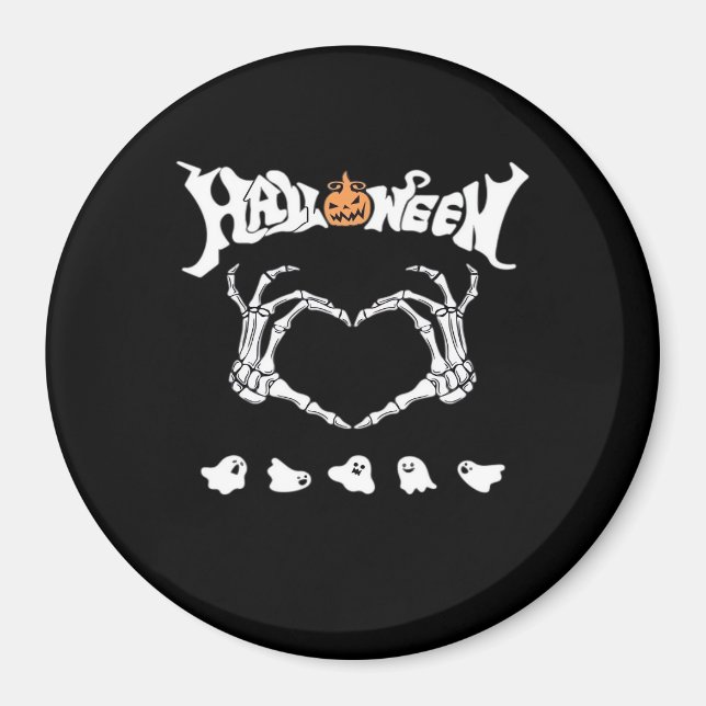 Imán Skeleton Hand With , Diseño de Halloween (Frente)