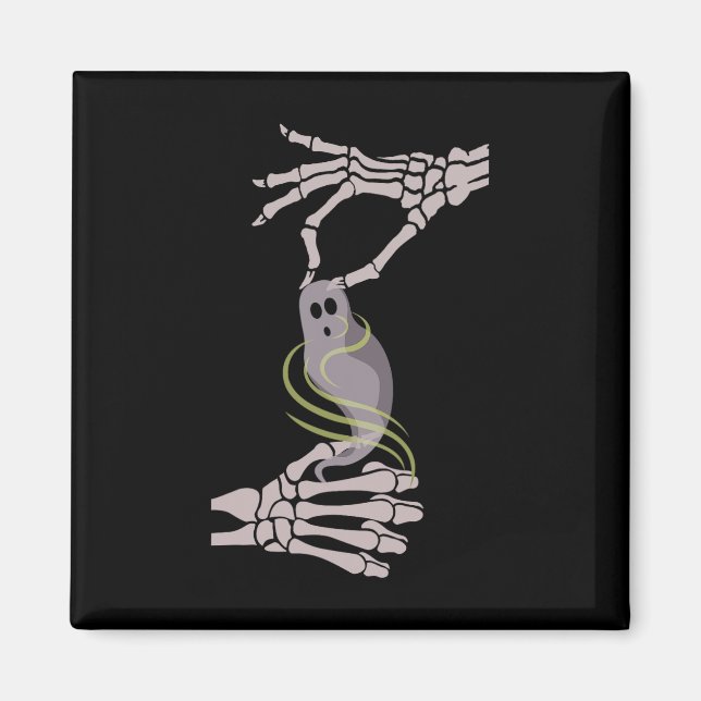Imán Skeleton Hands Fantasma Halloween (Frente)