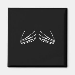 Imán Skeleton Hands Gracioso retro disfraz de Halloween