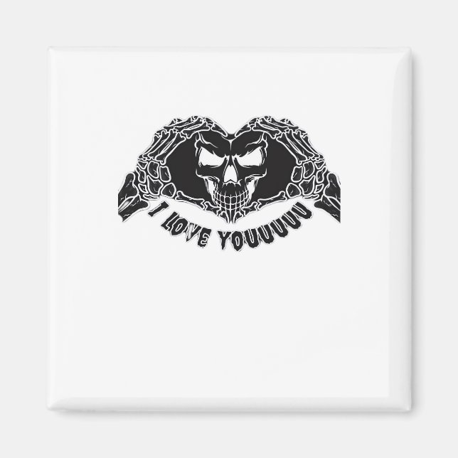 Imán Skeleton Hands Skull, Diseño De Halloween Para Bac (Frente)