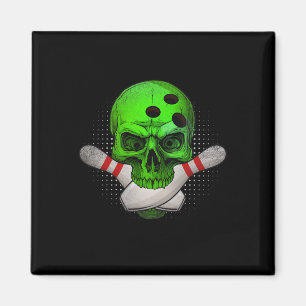 Imán Skeleton Head Skull Bowl Y Pins Happy Hall