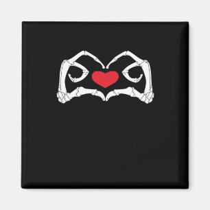 Imán Skeleton Heart And Hands Funny