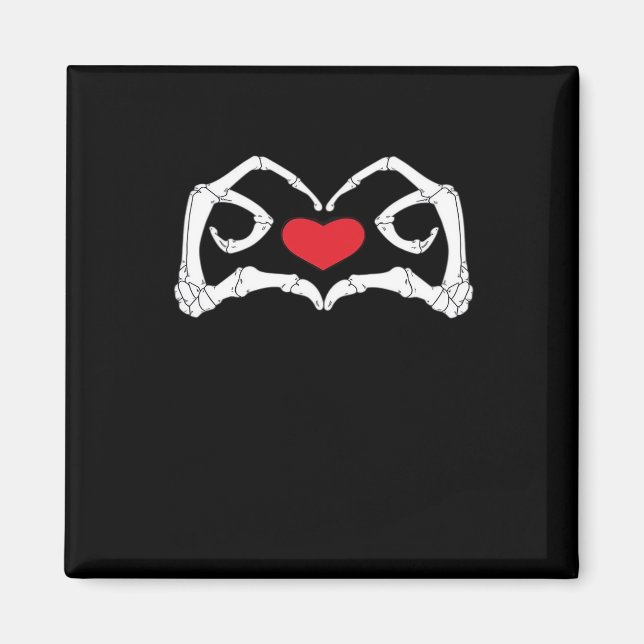 Imán Skeleton Heart And Hands Funny (Frente)
