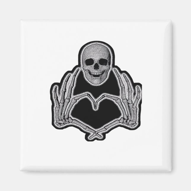 Imán Skeleton Heart Hands Classic (Frente)