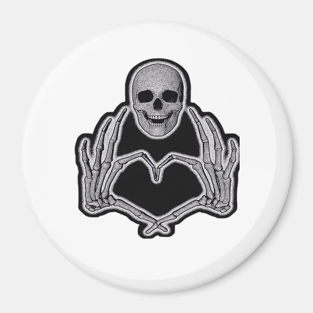 Imán Skeleton Heart Hands Classic (Frente)