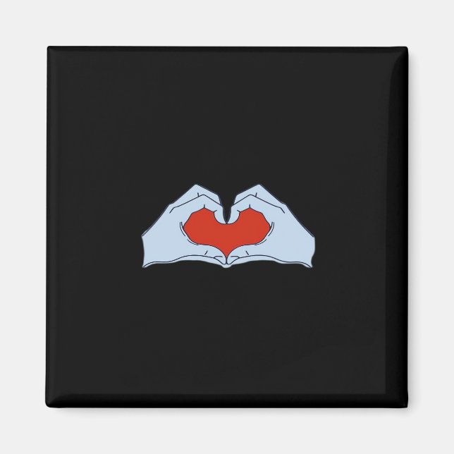Imán Skeleton Heart Hands Classic & Basic Halloween (Frente)