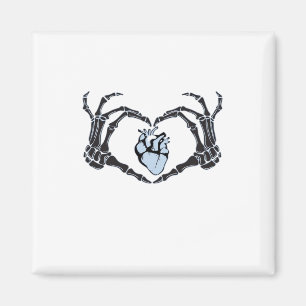 Imán Skeleton Heart Hands Classic Design para Halloween