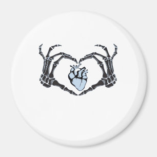 Imán Skeleton Heart Hands Classic Design para Halloween