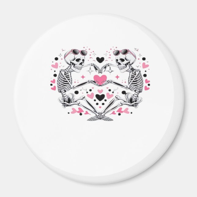 Imán Skeleton Heart Hands Classic Viral (Frente)
