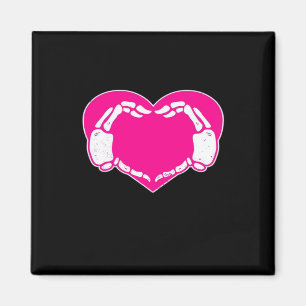 Imán Skeleton Heart Hands Gothic Valentine Classic