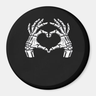 Imán Skeleton Heart Hands Rótulo Halloween Disstume vir