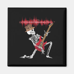 Imán Skeleton Jugando Guitarra Eléctrica Divertida Hall