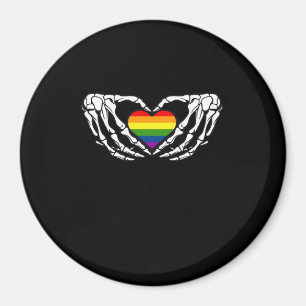 Imán Skeleton Lgbt Orgullo Gótico Halloween Clásico
