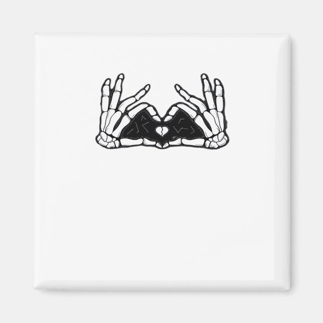 Imán Skeleton Manda La Idea De Un Corazón (Frente)