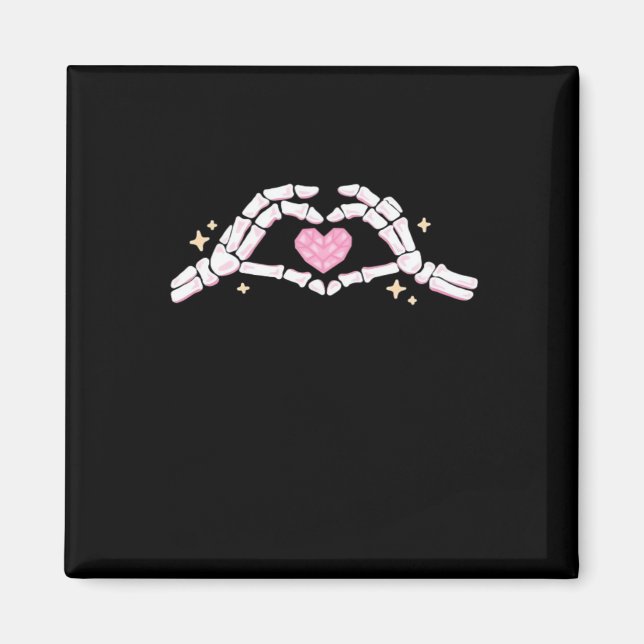 Imán Skeleton Mands Heart Funny (Frente)