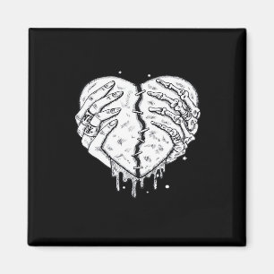 Imán Skeleton Manos Corazón- Gótico Corazón Clásico