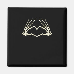 Imán Skeleton Manos Corazón Gracioso Halloween Hallowee