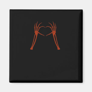 Imán Skeleton manos Rótulo de corazón disfraz Funny Hal