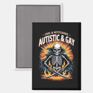 Imán Skeleton No Guay Y Gay Autista Misterioso