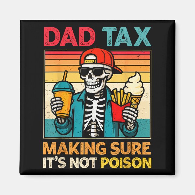 Imán Skeleton papá impuesto asegurándose de no envenena (Frente)
