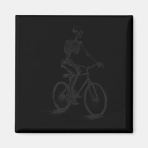 Imán Skeleton Riding Bicycle Scary Halloween Skeleton B