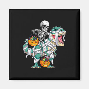 Imán Skeleton Riding Dinosaur T Rex Fun Niños Hallo