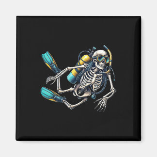 Imán Skeleton Scu Buceo Halloween Skeleton Scu Diver