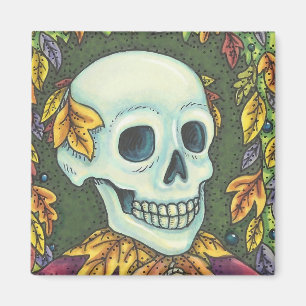 Imán SKELETON SKULL, GENTLEMAN HALLOWEEN MAGNET Square