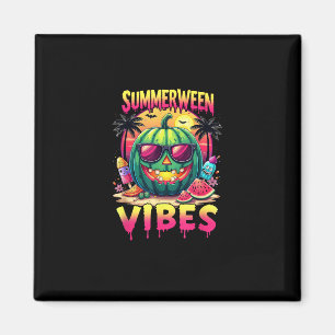 Imán Skeleton Summer Summerween Vibes Watermelon Jack-O