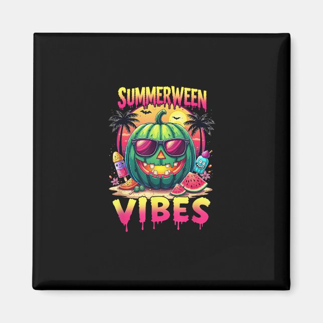 Imán Skeleton Summer Summerween Vibes Watermelon Jack-O (Frente)