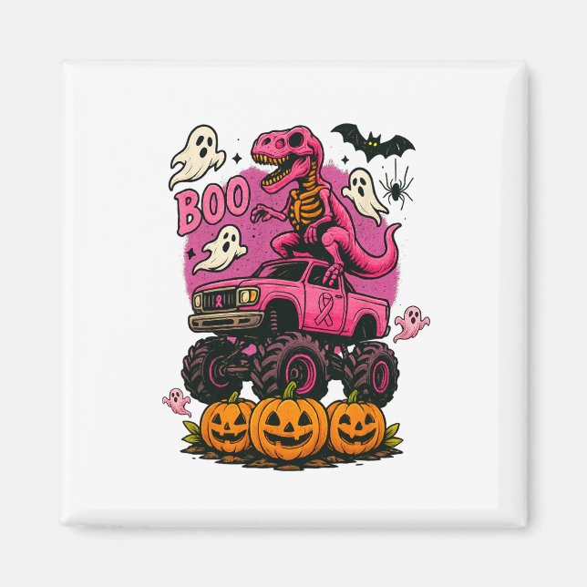 Imán Skeleton T Rex Dinosaurio Monster Truck Brea (Frente)