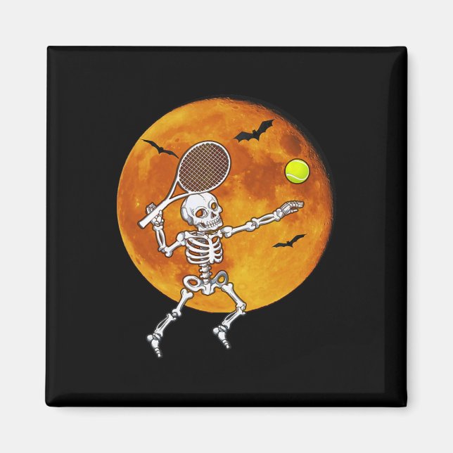 Imán Skeleton Tennis Halloween Racket Ll (Frente)
