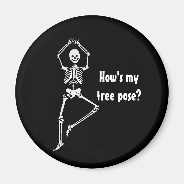 Imán Skeleton Tree Pose - Yoga Magnet (Frente)