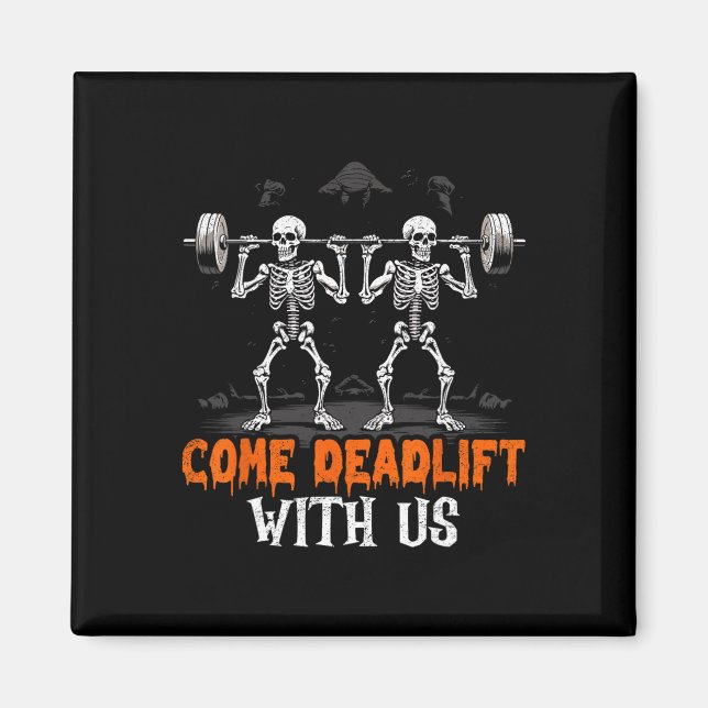 Imán Skeleton Weightlifter Bodybuilder Fitness (Frente)